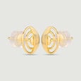 Radiant Concentric Gold Stud Earrings,,hi-res view 5