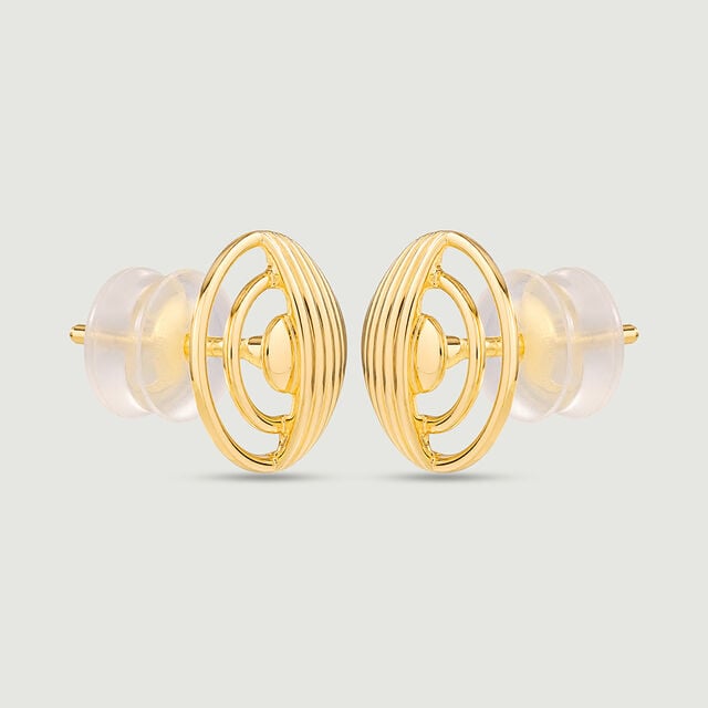 Radiant Concentric Gold Stud Earrings,,hi-res image number null