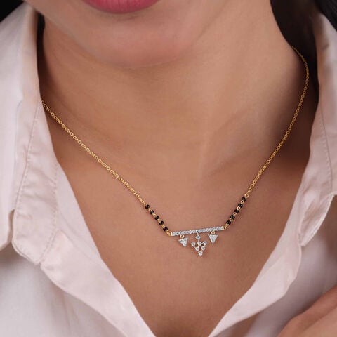 Chic Cascading Diamond Mangalsutra