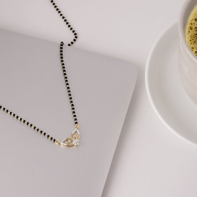 Whispering Wings Gold and Diamond Mangalsutra,,hi-res image number null