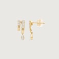 Linear Poise Diamond Drop Earrings,,hi-res view 3