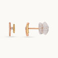 Divine Duo 14KT Yellow & Rose Gold Diamond Stud Earrings,,hi-res view 4