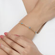 Cosmic Elegance Evil Eye Gold Bangle,,hi-res view 2
