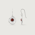 Earthy Waves Silver Hoop Earrings,,hi-res view 5