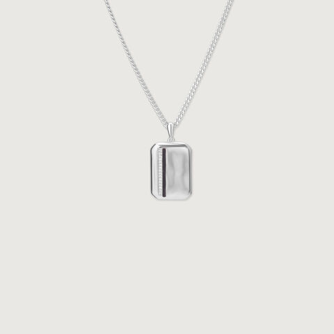 Polished Edge Silver Necklace