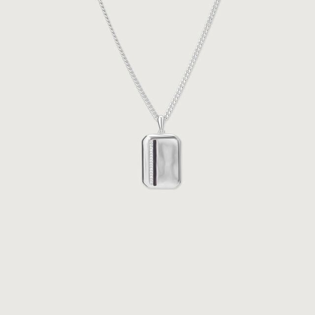 Polished Edge Silver Necklace,,hi-res image number null