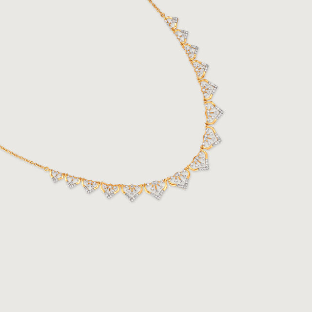 Geometric Chic Gold & Diamond Necklace,,hi-res image number null