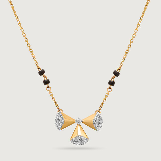 Enchanted Bond 14 Kt Gold and Diamond Mangalsutra,,hi-res image number null
