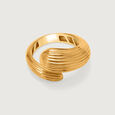 Sunrise Stripes 18KT Gold Finger Ring,,hi-res view 4