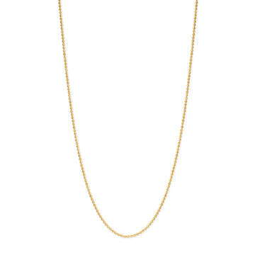 18KT Yellow Gold Hexagonal Gold Beaded Chain