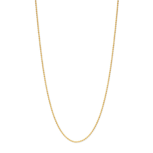 18KT Yellow Gold Hexagonal Gold Beaded Chain,,hi-res view 1