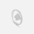 Fluttering Sparkle Silver Finger Ring,,hi-res view 4