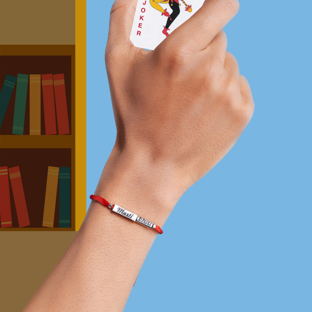 925 Silver Nickname Rakhi for Masti Bhai,,hi-res image number null