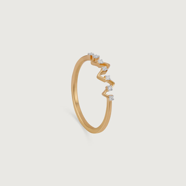 Sparkling Summit Gold & Diamond Finger Ring,,hi-res image number null
