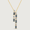 Dreamy London Blue Blaze & Diamond 14KT Necklace,,hi-res view 3