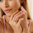 Chic Fusion 14KT Navaratna Finger Ring,,hi-res view 1