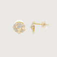 Layered Bloom Diamond Earrings,,hi-res view 3