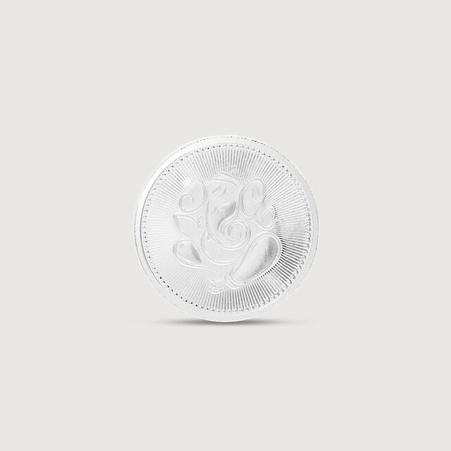 Divine Ganesha Silver Coin,,hi-res image number null