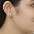 18 Karat Yellow Gold Floral Spirit Diamond Stud Earrings,,hi-res view 3