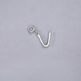 Classic Initial V Silver Charm,,hi-res view 1