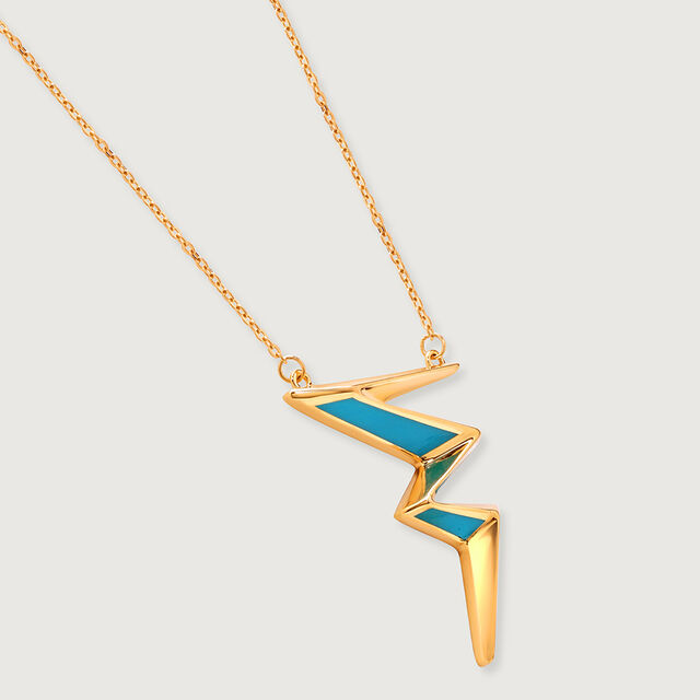 Thunderstruck Chic 18KT Gold Pendant and Chain,,hi-res image number null
