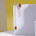 Dazzling Beauty 18KT Pink Sapphire Modular Drop Earrings,,hi-res view 1