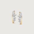 Chic Chevron Diamond Hoop Earrings,,hi-res view 3