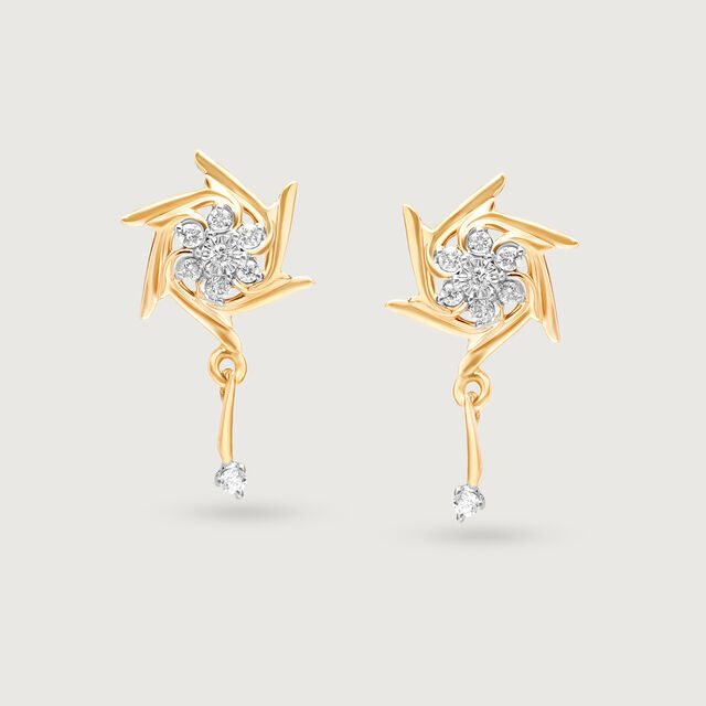 Moonlit Mansions 14KT Nakshatra Drop Earring,,hi-res image number null