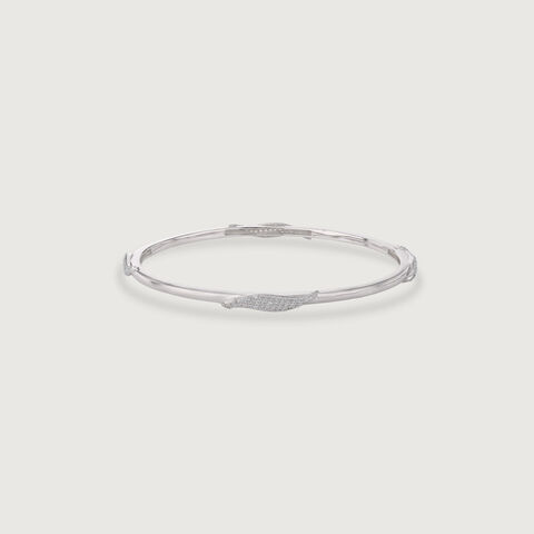Shiny Contoured Silver Bangle
