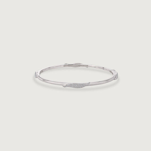 Shiny Contoured Silver Bangle,,hi-res image number null