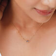 14KT Yellow Gold Divine Evil Eye Necklace,,hi-res view 2