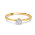 14KT Yellow Gold Finger Ring With Solitaire,,hi-res view 3