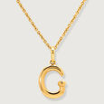 Letter Perfect 'G' Gold Pendant,,hi-res view 3