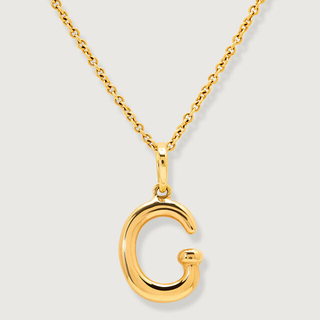 Letter Perfect 'G' Gold Pendant,,hi-res image number null