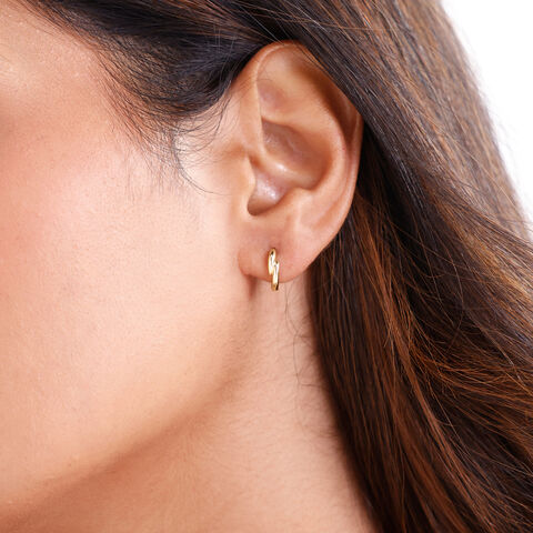 Linked Sculpt Gold Hoop Earrings