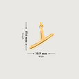 Letter Perfect 'Y' Gold Pendant,,hi-res view 5