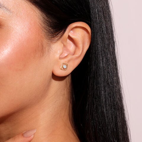 Glimmer Nest Diamond Stud Earrings