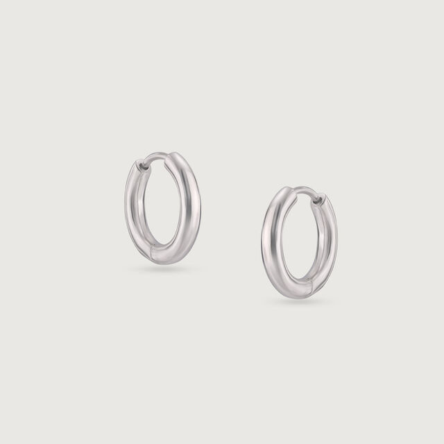 Glossy Chic Silver Earrings,,hi-res image number null