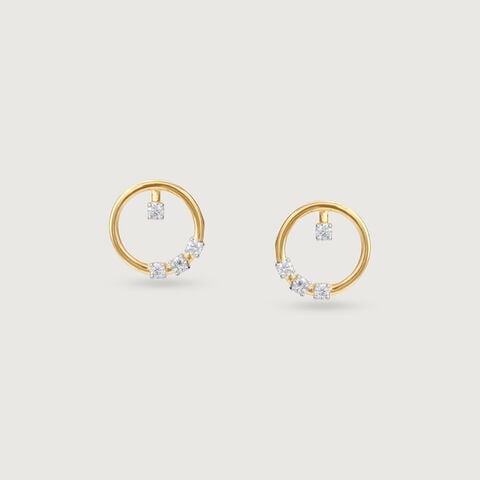 Twinkling Loop Diamond Earrings