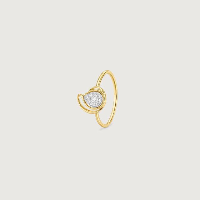 Fluid Embrace Diamond Platinum Gold Ring,,hi-res image number null