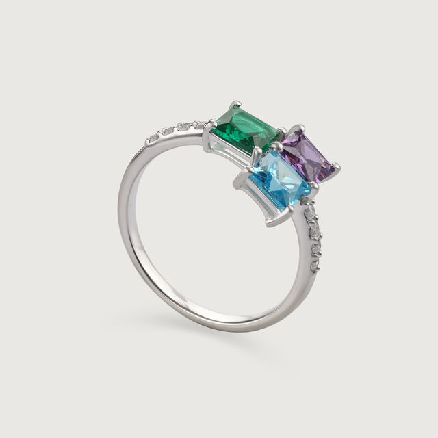 Amethyst Allure Silver Finger Ring,,hi-res image number null