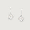 Mother of Pearl Charming Silver Hoop Earrings,,hi-res view 4