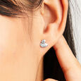 Quirky Duck Silver Stud Earrings,,hi-res view 2