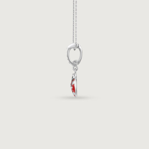 Playful Ladybird Silver Pendant
