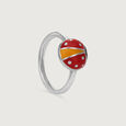 Whimsical Ladybug Silver Ring,,hi-res view 3