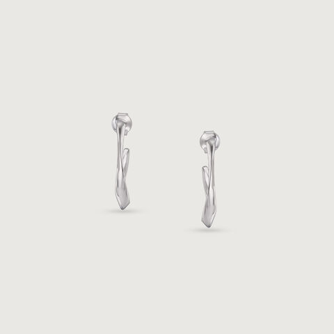 Twisted Shine Silver Earrings