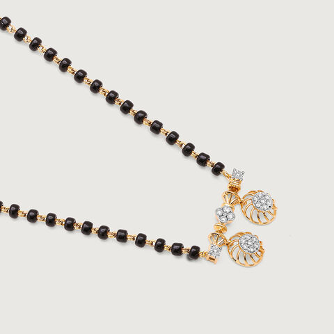 Traditional Grace 18 Kt Gold and Diamond Vati Mangalsutra