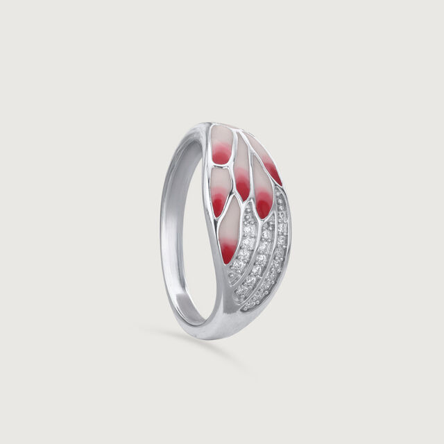 Blush Wing Silver Ring,,hi-res image number null