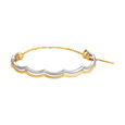 14KT Yellow-White Gold Bangle - Stories On The Curvatures,,hi-res view 1