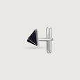Sleek Pyramid Silver Cufflinks,,hi-res view 5